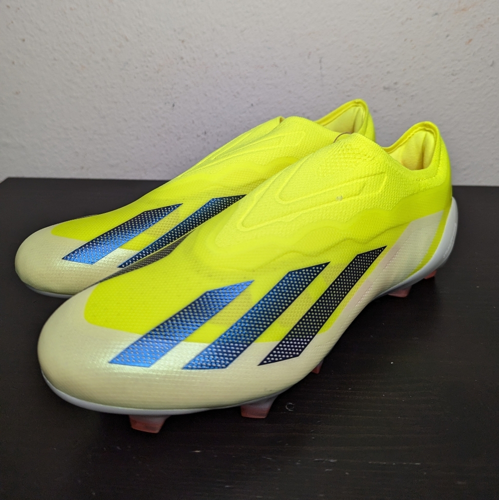 Adidas Men's Sizes CRAZYFAST X Elite Laceless FG Yellow Soccer Cleats IG0612